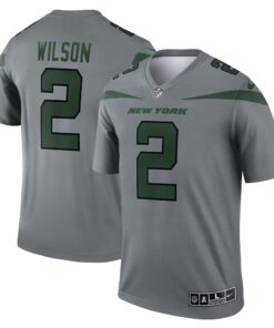 Men's New York Jets Zach Wilson Gray Inverted Legend Player Performance Top JS8355 nicesnker