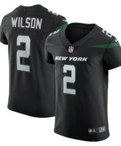 Men's New York Jets Zach Wilson Stealth Black Vapor Elite Jersey JS4064 nicesnker