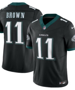 Men's Philadelphia Eagles A.J. Brown Black Alternate Vapor F.U.S.E. Limited Jersey JS8160 nicesnker