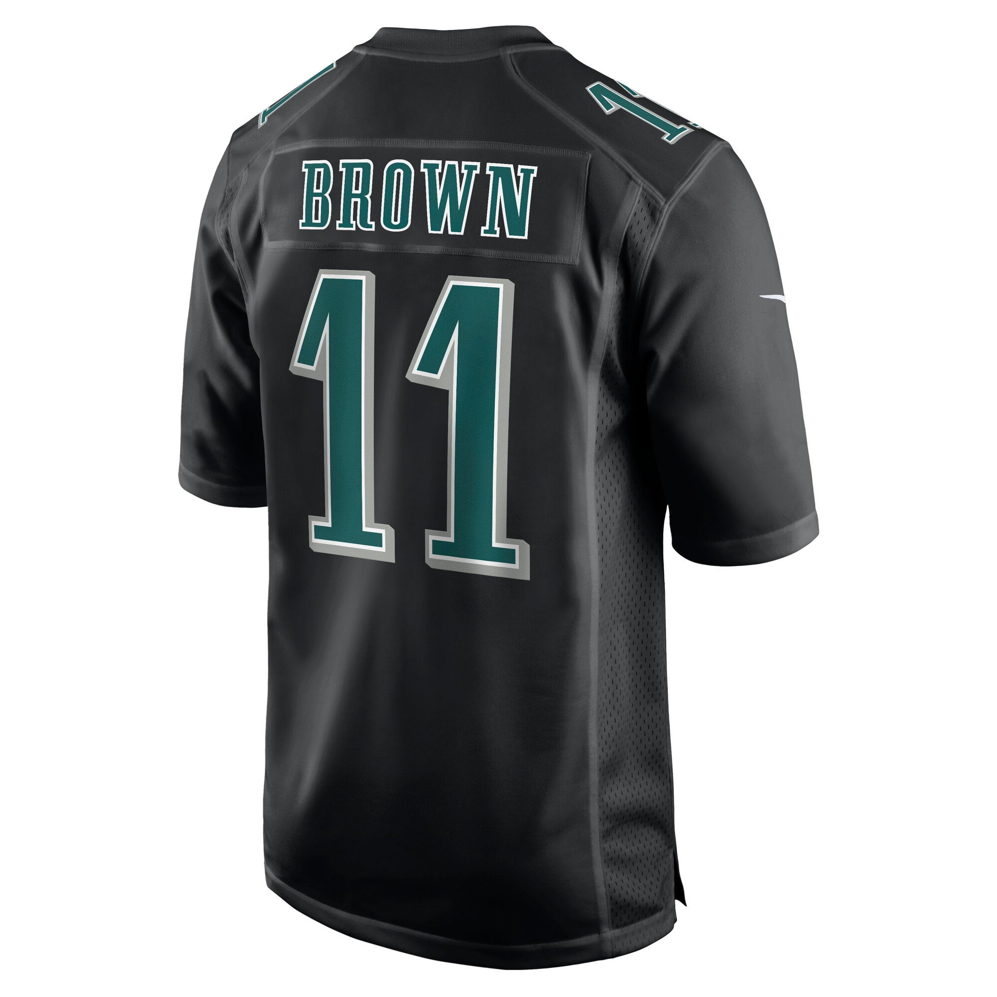 Men's Philadelphia Eagles A.J. Brown Carbon Black Super Bowl LIX Fashion Game Player Jersey JS9989 nicesnker - Image 3