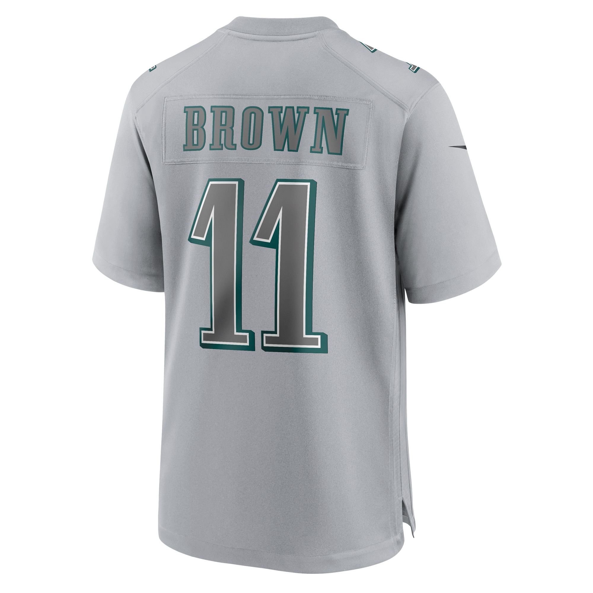 Men's Philadelphia Eagles A.J. Brown Gray Super Bowl LVII Patch Atmosphere Fashion Game Jersey JS1347 nicesnker - Image 3
