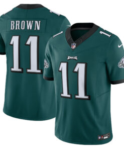 Men's Philadelphia Eagles A.J. Brown Green Vapor F.U.S.E. Limited Jersey JS9073 nicesnker