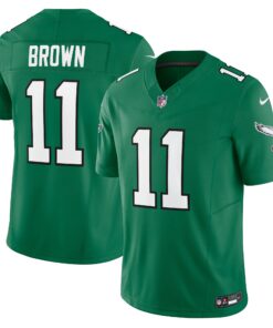 Men's Philadelphia Eagles A.J. Brown Kelly Green Vapor F.U.S.E. Limited Jersey JS6156 nicesnker