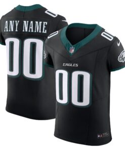 Men's Philadelphia Eagles Black Alternate Vapor F.U.S.E. Elite Custom Jersey JS2243 nicesnker
