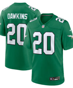 Men's Philadelphia Eagles Brian Dawkins Kelly Green Alternate Retired Player Game Jersey JS2231 nicesnker