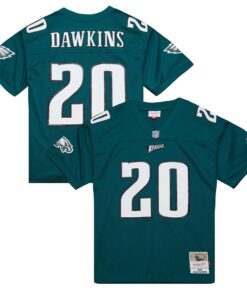 Men's Philadelphia Eagles Brian Dawkins Mitchell & Ness Green Legacy Jersey JS8897 nicesnker