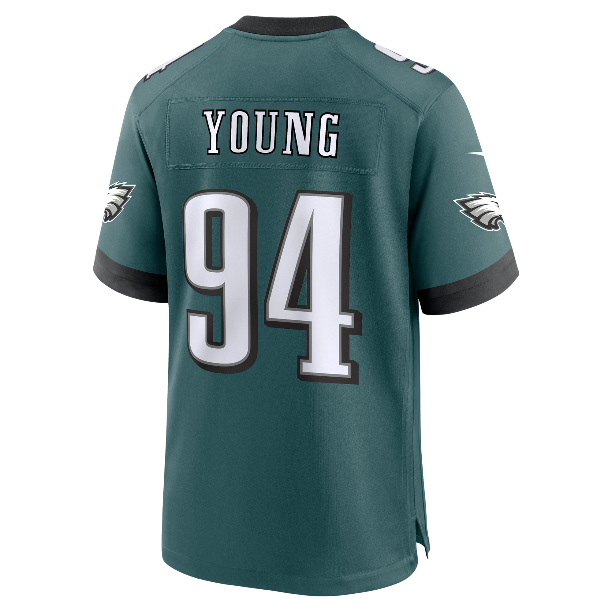 Men's Philadelphia Eagles Byron Young Midnight Green Team Game Jersey JS5728 nicesnker - Image 3