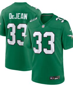 Men's Philadelphia Eagles Cooper DeJean Kelly Green Alternate Game Jersey JS8108 nicesnker