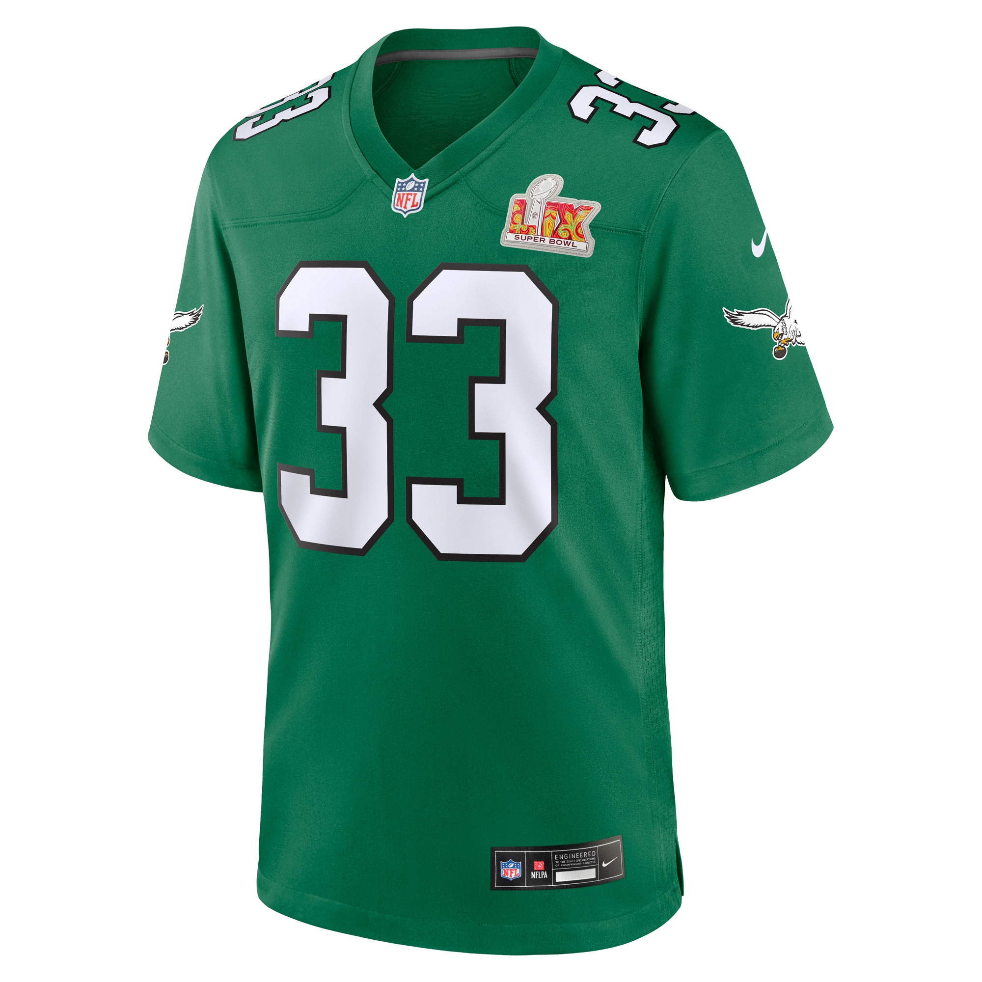 Men's Philadelphia Eagles Cooper DeJean Kelly Green Super Bowl LIX 2nd Alternate Game Jersey JS3197 nicesnker - Image 2