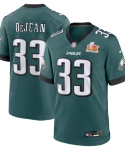 Men's Philadelphia Eagles Cooper DeJean Midnight Green Super Bowl LIX Game Player Jersey JS2093 nicesnker