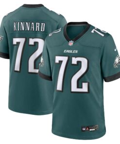Men's Philadelphia Eagles Darian Kinnard Midnight Green Team Game Jersey JS3133 nicesnker