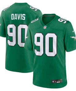 Men's Philadelphia Eagles Davis Kelly Green Alternate Game Jersey JS4311 nicesnker