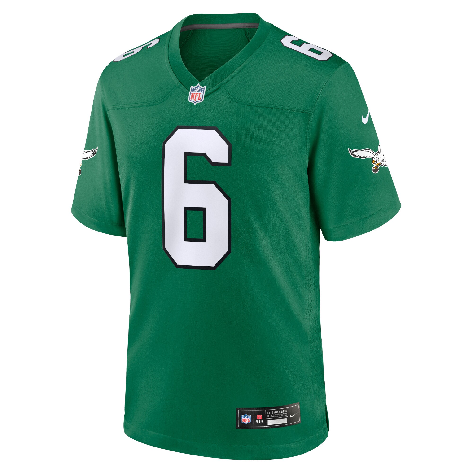 Men's Philadelphia Eagles DeVonta Smith Kelly Green Alternate Game Player Jersey JS1259 nicesnker - Image 2