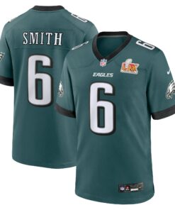 Men's Philadelphia Eagles DeVonta Smith Midnight Green Super Bowl LIX Game Player Jersey JS3379 nicesnker
