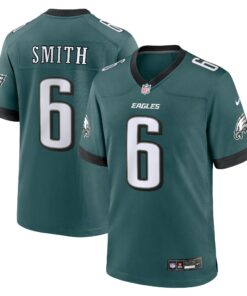 Men's Philadelphia Eagles DeVonta Smith Midnight Green Team Game Jersey JS3472 nicesnker