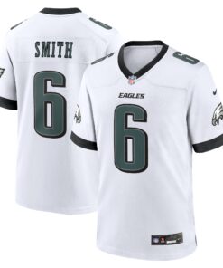Men's Philadelphia Eagles DeVonta Smith White White Game Jersey JS1341 nicesnker