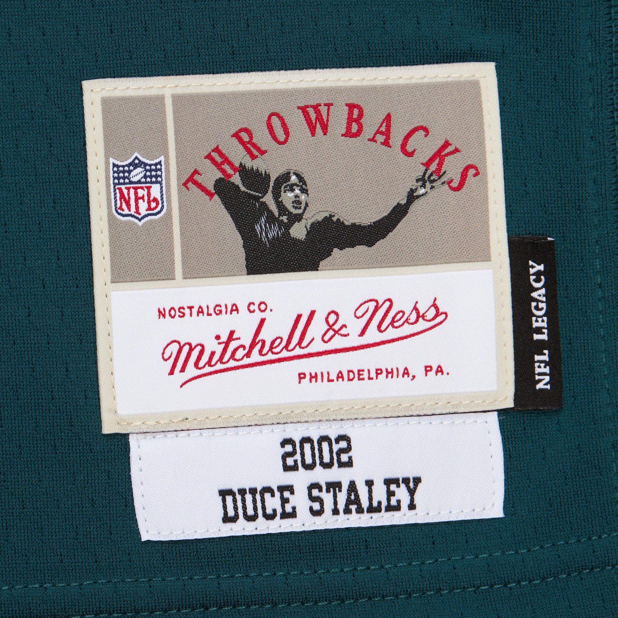 Men's Philadelphia Eagles Duce Staley Mitchell & Ness Midnight Green 2002 Legacy Jersey JS7758 nicesnker - Image 5