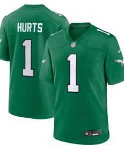 Men's Philadelphia Eagles Jalen Hurts Kelly Green Alternate Game Player Jersey JS3675 nicesnker