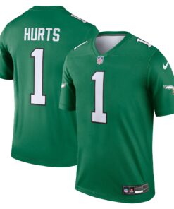 Men's Philadelphia Eagles Jalen Hurts Kelly Green Alternate Legend Player Performance Top JS5676 nicesnker