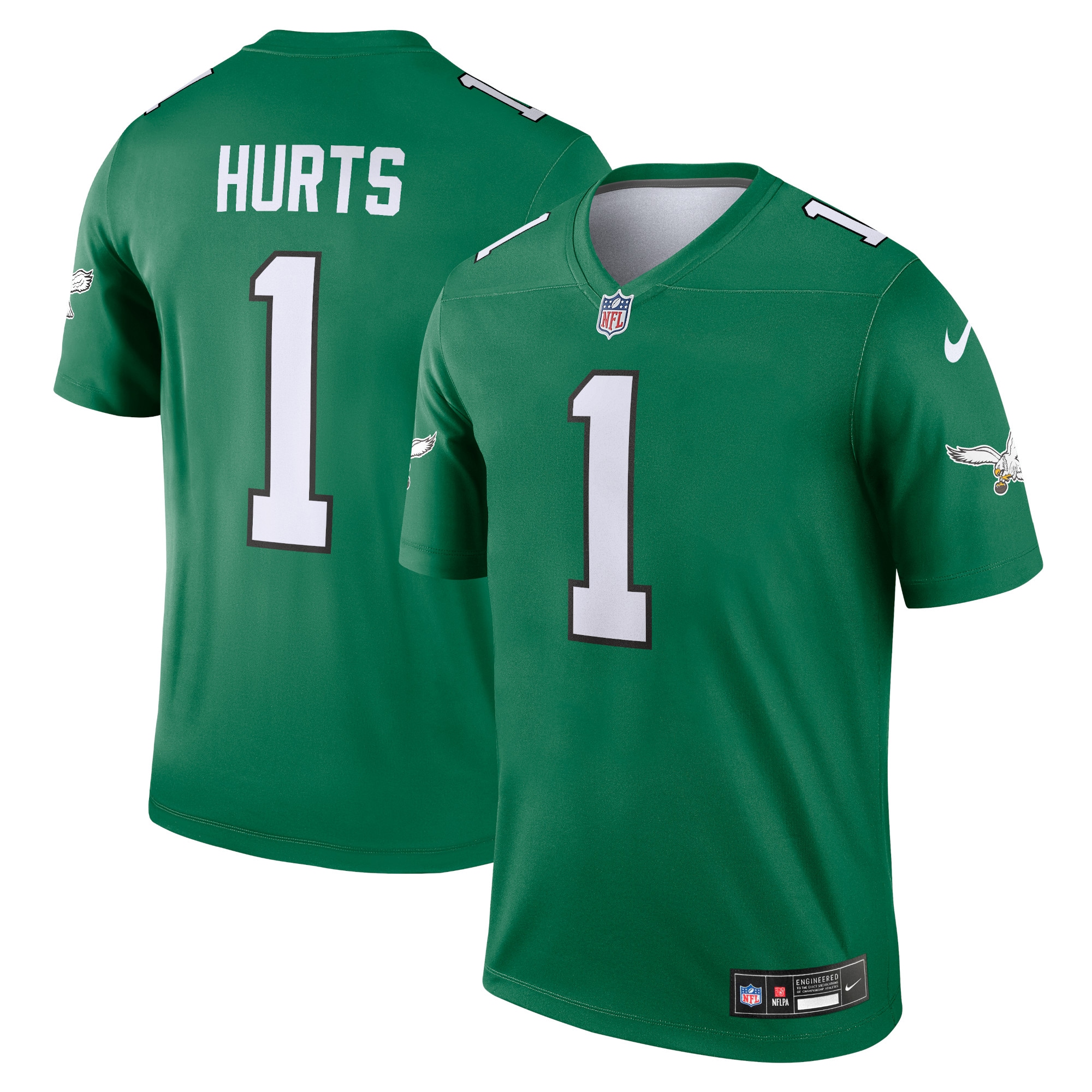 Men's Philadelphia Eagles Jalen Hurts Kelly Green Alternate Legend Player Performance Top JS5676 nicesnker