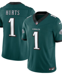 Men's Philadelphia Eagles Jalen Hurts Midnight Green Vapor F.U.S.E. Limited Jersey JS6511 nicesnker