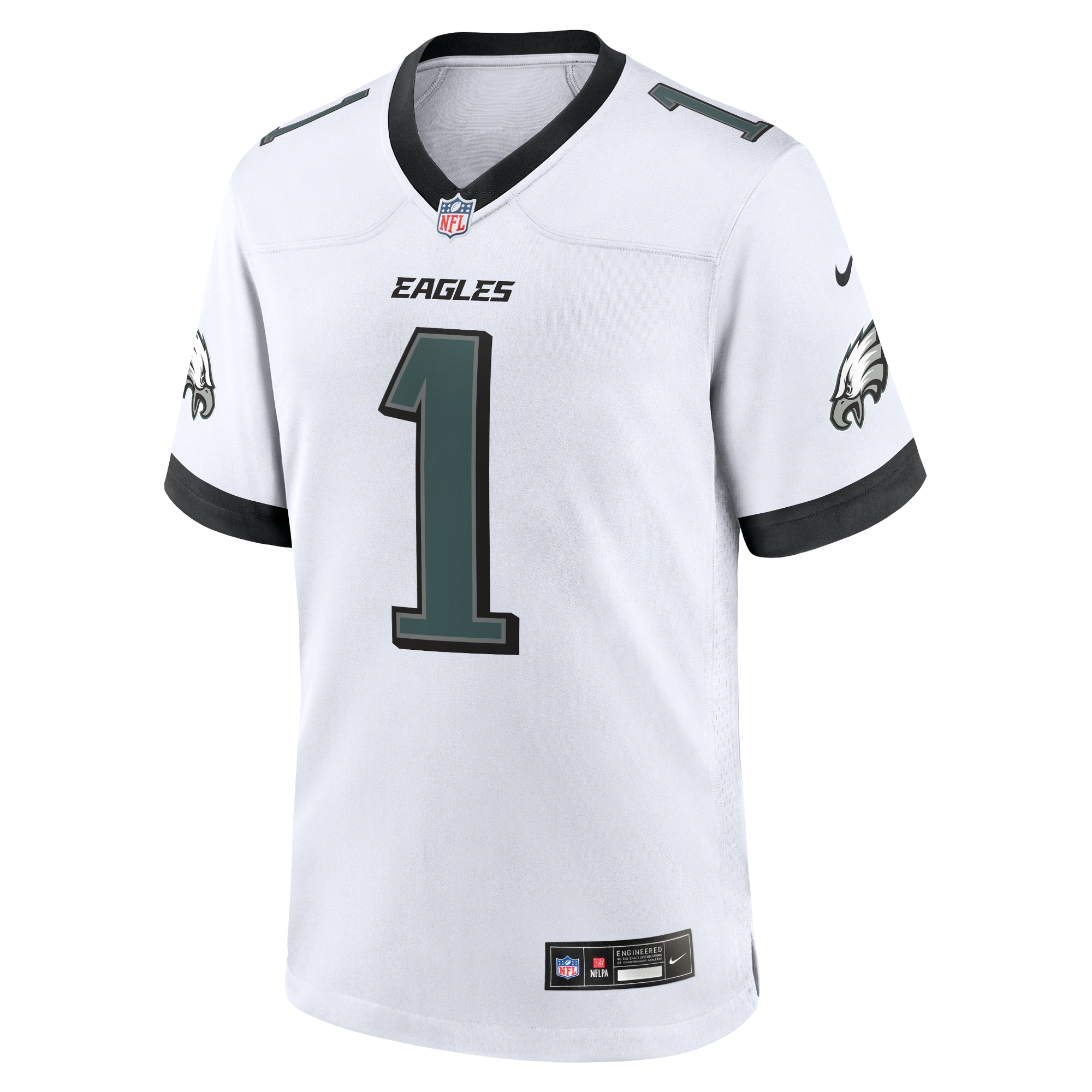 Men's Philadelphia Eagles Jalen Hurts White White Game Jersey JS1469 nicesnker - Image 2