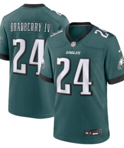 Men's Philadelphia Eagles James Bradberry IV Midnight Green Team Game Jersey JS9794 nicesnker