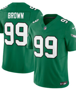 Men's Philadelphia Eagles Jerome Brown Kelly Green Alternate Vapor F.U.S.E. Limited Jersey JS6160 nicesnker
