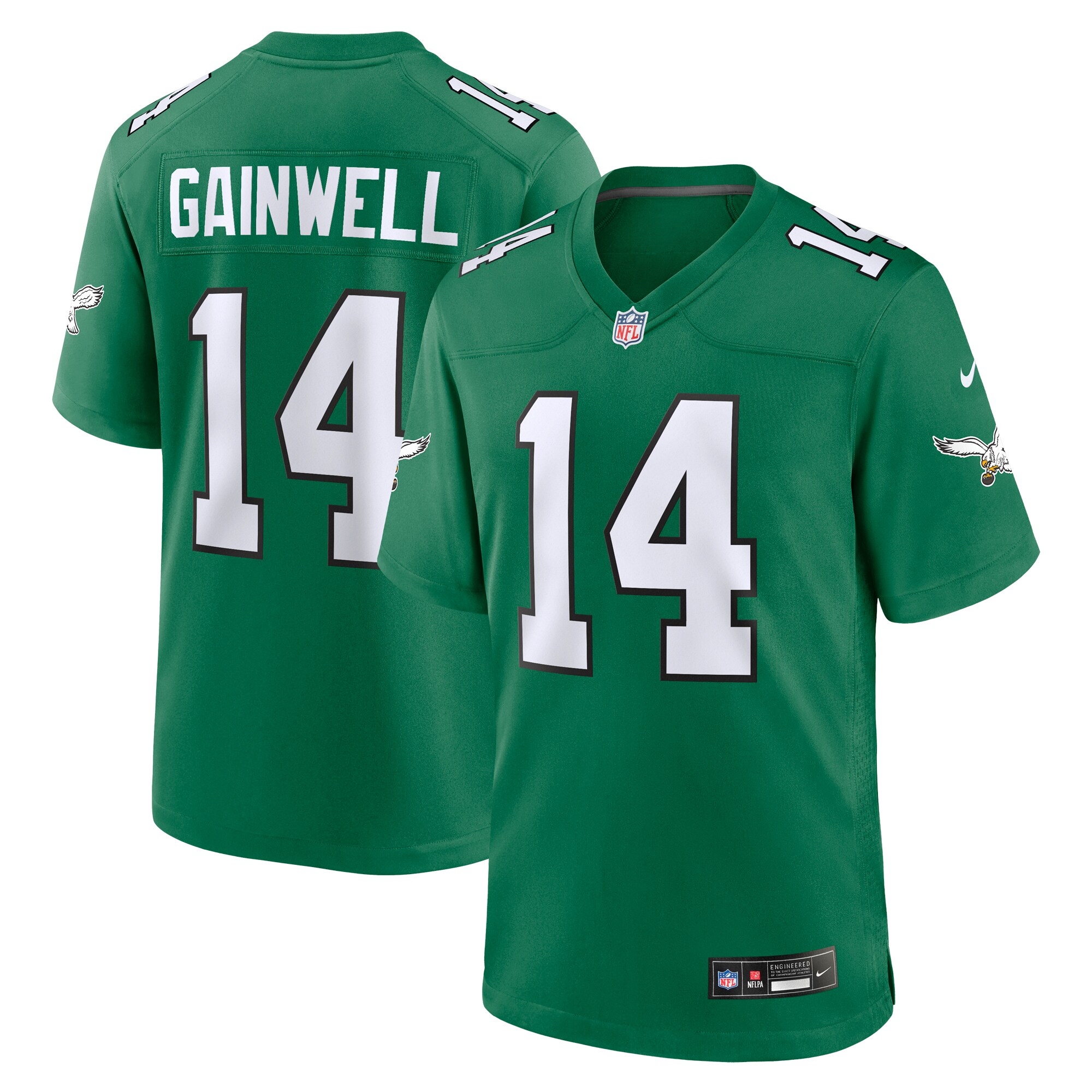 Men's Philadelphia Eagles Kenneth Gainwell Kelly Green Alternate Game Jersey JS8907 nicesnker
