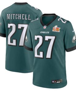 Men's Philadelphia Eagles Quinyon Mitchell Midnight Green Super Bowl LIX Game Player Jersey JS2948 nicesnker