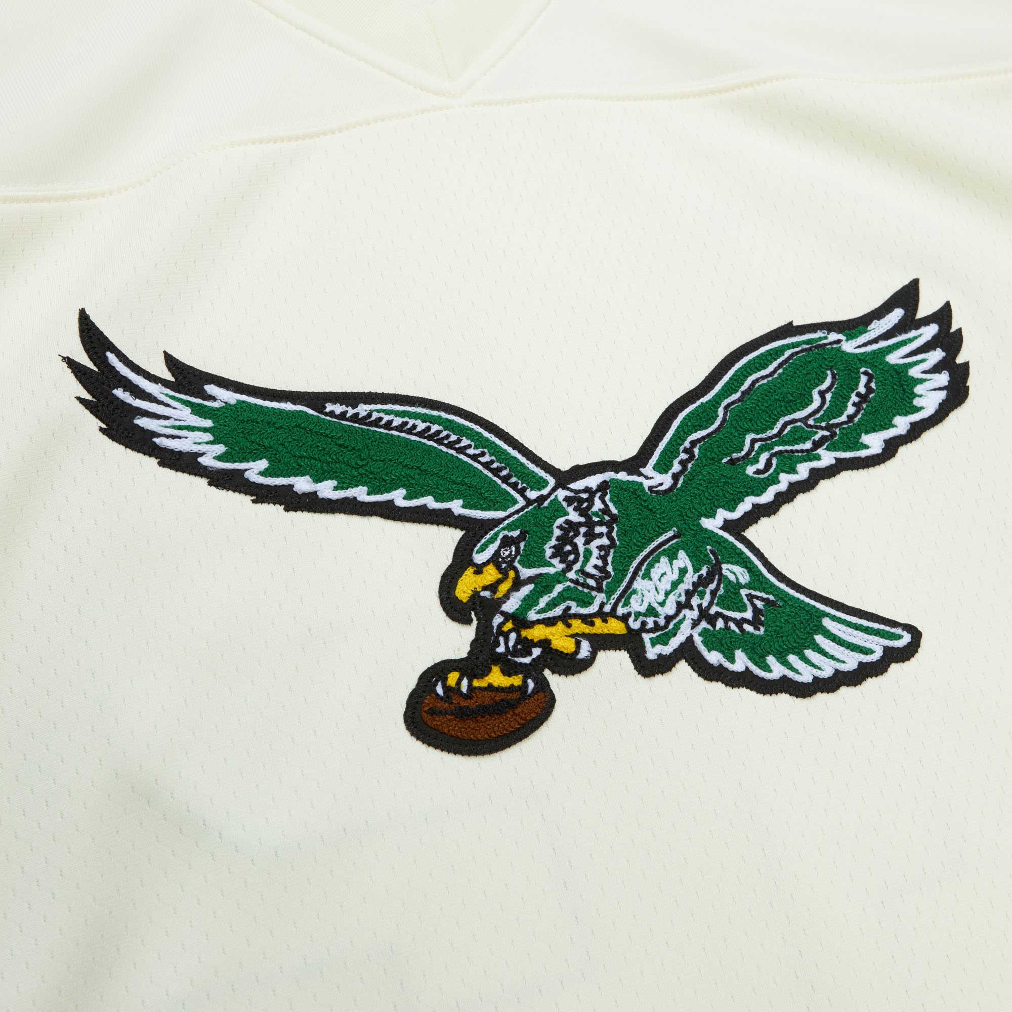 Men's Philadelphia Eagles Randall Cunningham Mitchell & Ness Cream Chainstitch Legacy Jersey JS4346 nicesnker - Image 4
