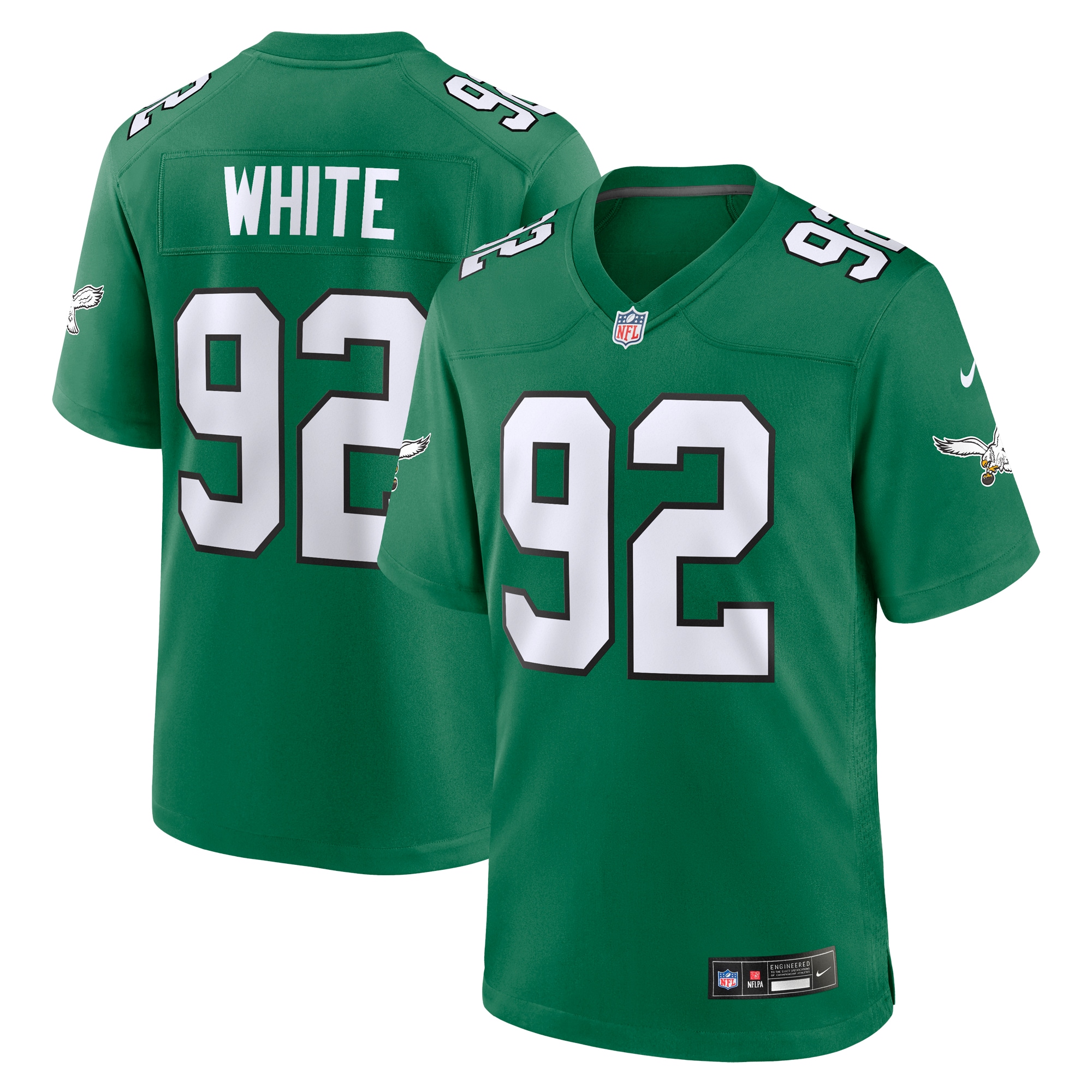 Men's Philadelphia Eagles Reggie White Kelly Green Alternate Game Jersey JS2862 nicesnker