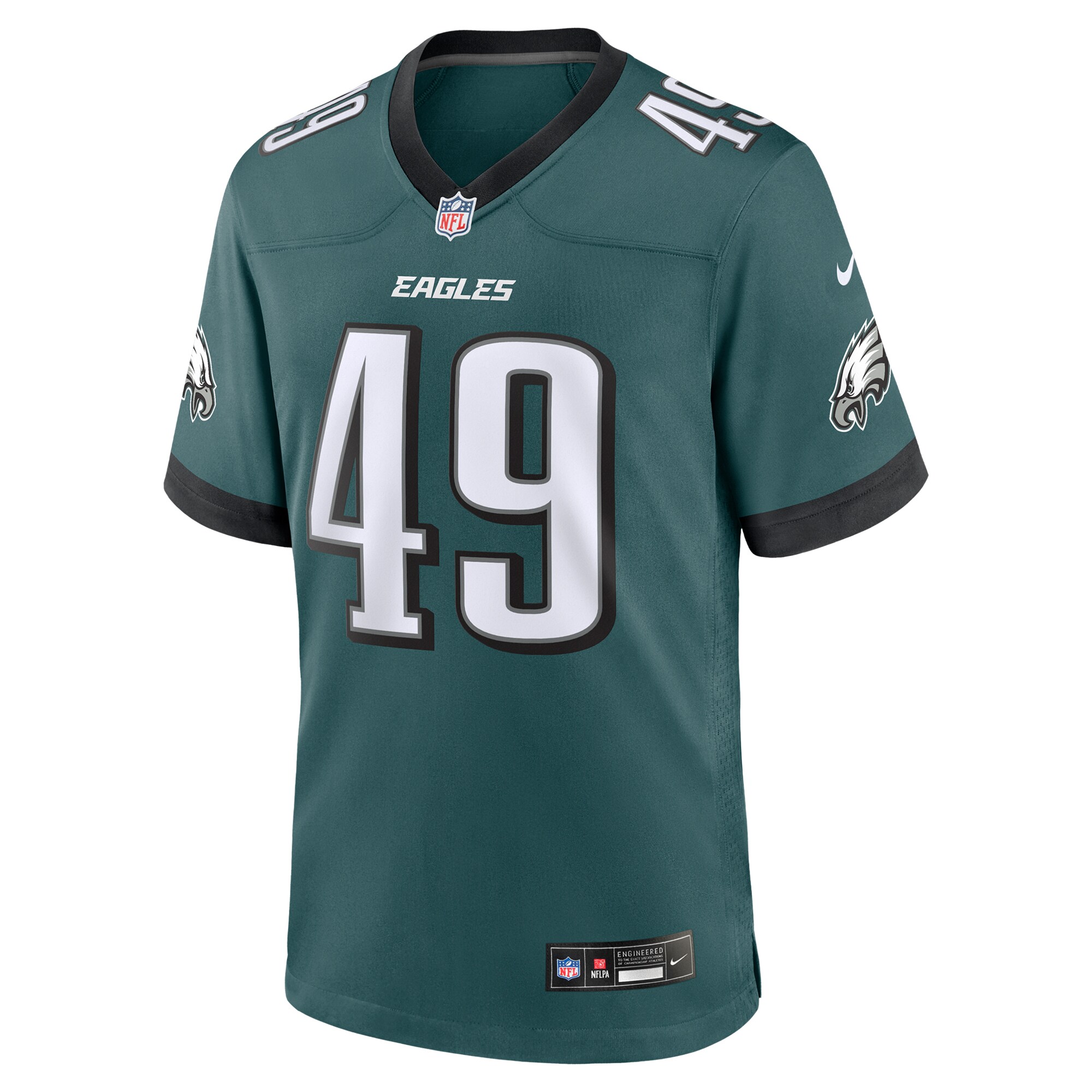 Men's Philadelphia Eagles Rick Lovato Midnight Green Team Game Jersey JS5458 nicesnker - Image 2
