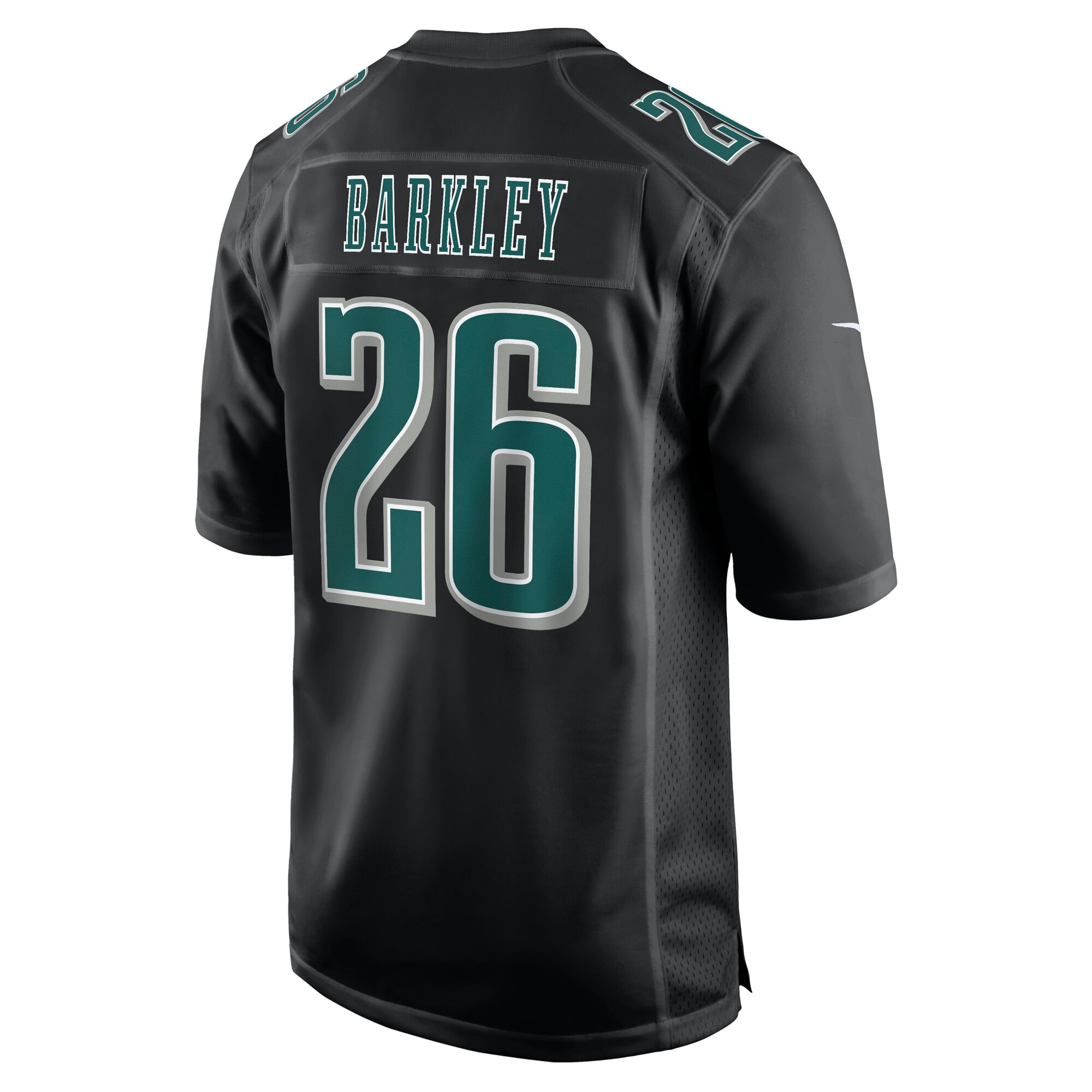 Men's Philadelphia Eagles Saquon Barkley Carbon Black Super Bowl LIX Fashion Game Player Jersey JS7516 nicesnker - Image 3
