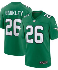 Men's Philadelphia Eagles Saquon Barkley Kelly Green Alternate Game Jersey JS9129 nicesnker