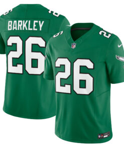 Men's Philadelphia Eagles Saquon Barkley Kelly Green Alternate Vapor F.U.S.E. Limited Jersey JS4128 nicesnker