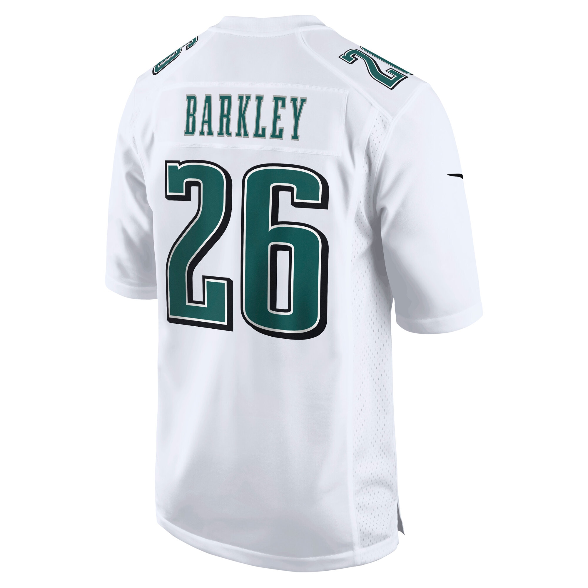 Men's Philadelphia Eagles Saquon Barkley Tundra White Super Bowl LIX Fashion Game Player Jersey JS2382 nicesnker - Image 3