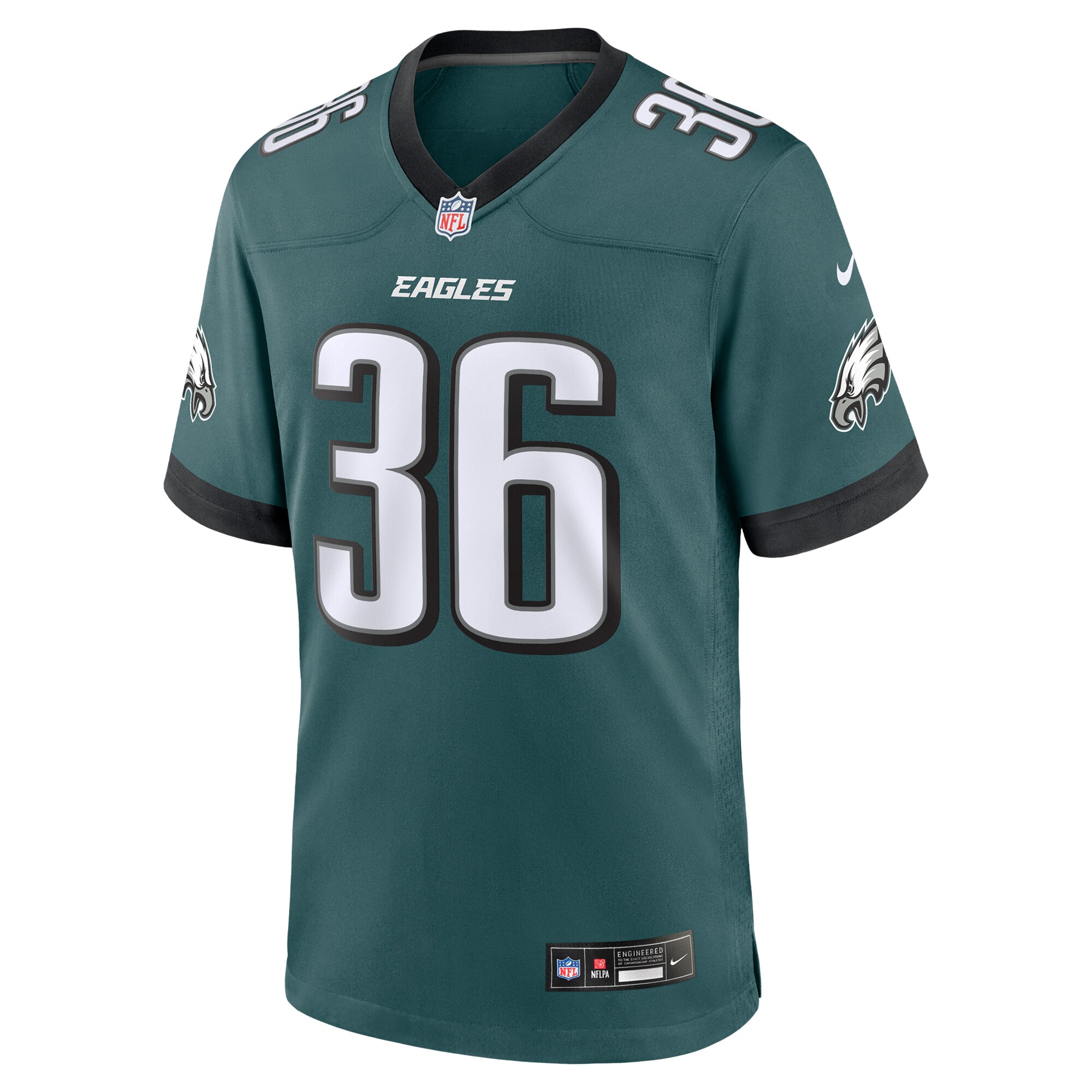 Men's Philadelphia Eagles Tristin McCollum Midnight Green Team Game Jersey JS6337 nicesnker - Image 2