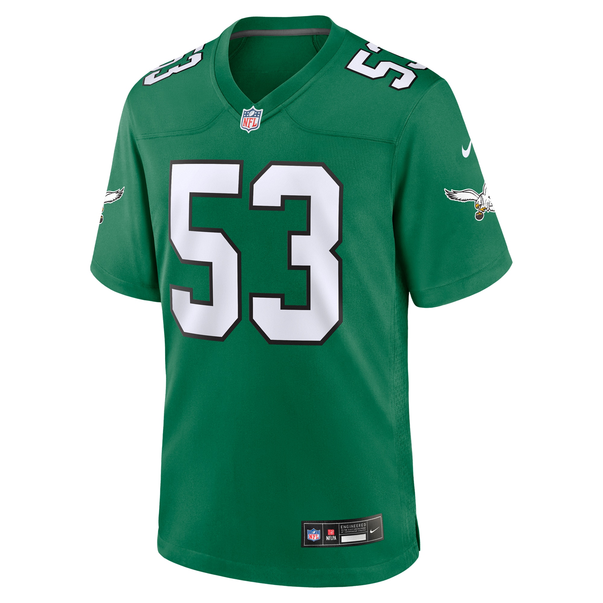 Men's Philadelphia Eagles Zack Baun Kelly Green Alternate Game Jersey JS7891 nicesnker - Image 2