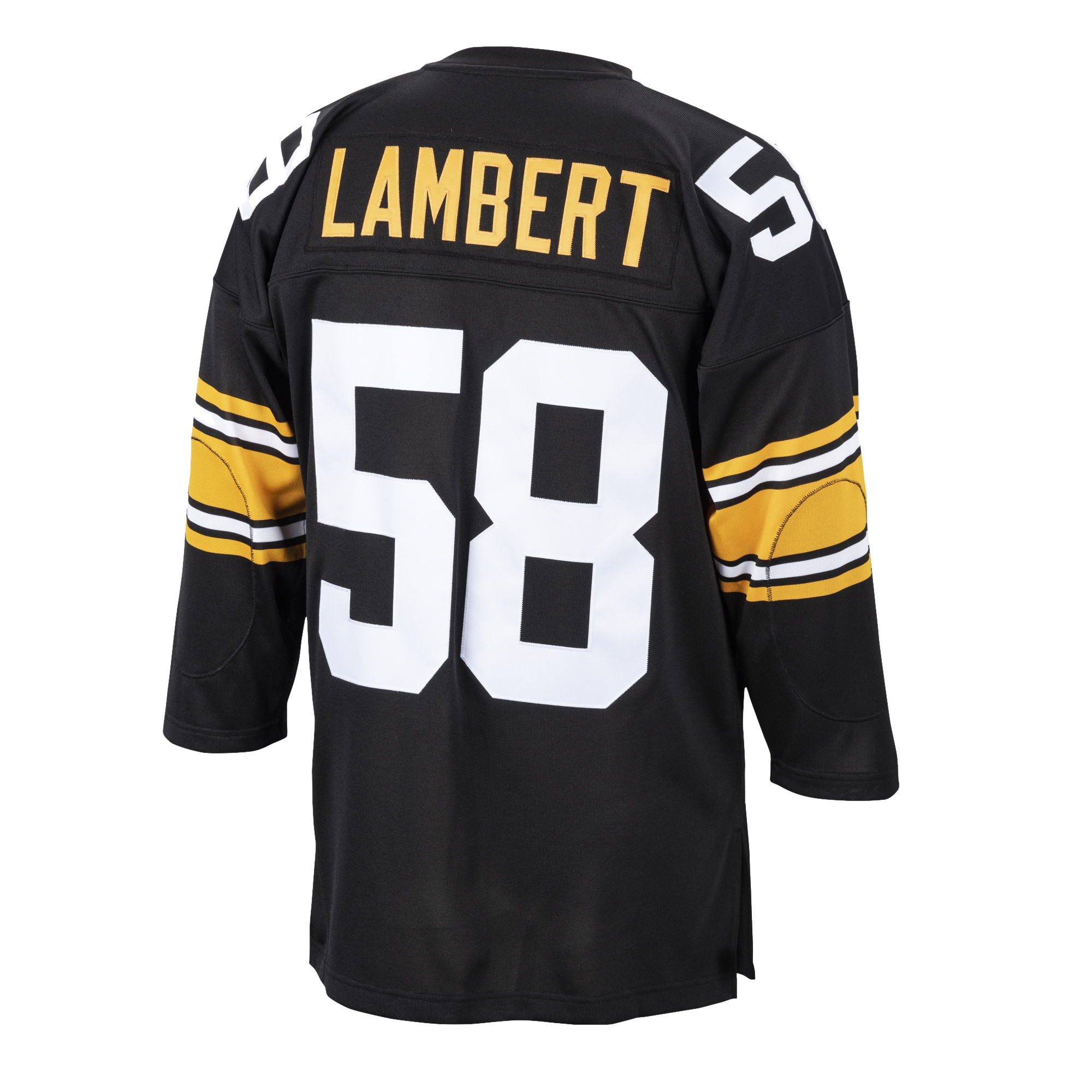 Men's Pittsburgh Steelers 1975 Jack Lambert Mitchell & Ness Black Throwback Retired Player Jersey JS5027 nicesnker - Image 3
