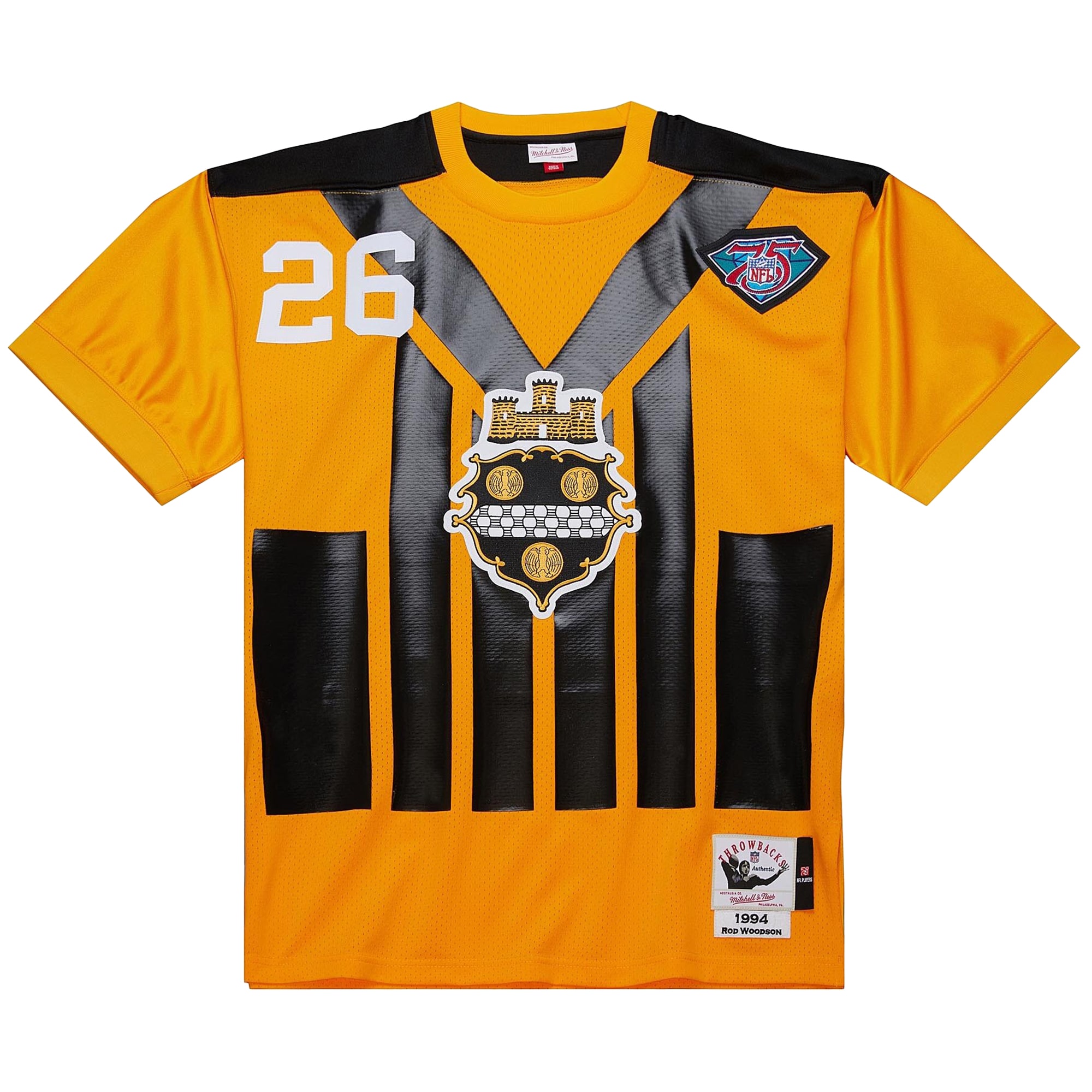 Men's Pittsburgh Steelers 1994 Rod Woodson Mitchell & Ness Gold Throwback Retired Player Jersey JS9404 nicesnker - Image 2