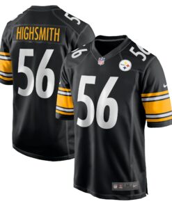 Men's Pittsburgh Steelers Alex Highsmith Black Game Jersey JS8530 nicesnker