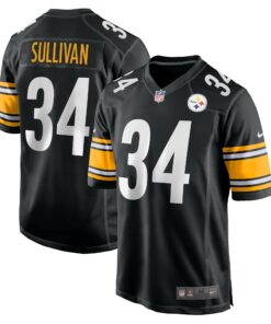 Men's Pittsburgh Steelers Chandon Sullivan Black Game Jersey JS5861 nicesnker