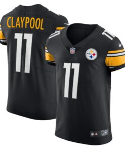 Men's Pittsburgh Steelers Chase Claypool Black Vapor Elite Player Jersey JS5093 nicesnker