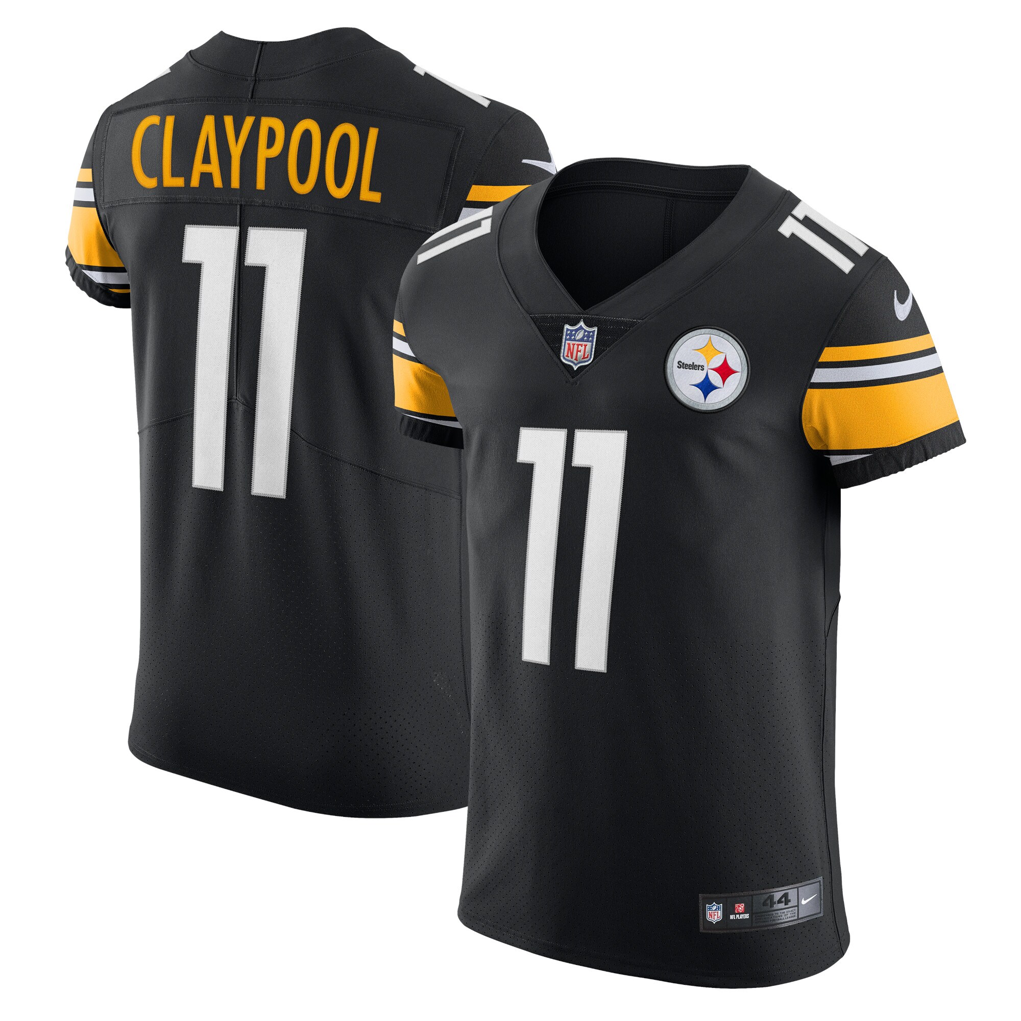Men's Pittsburgh Steelers Chase Claypool Black Vapor Elite Player Jersey JS5093 nicesnker