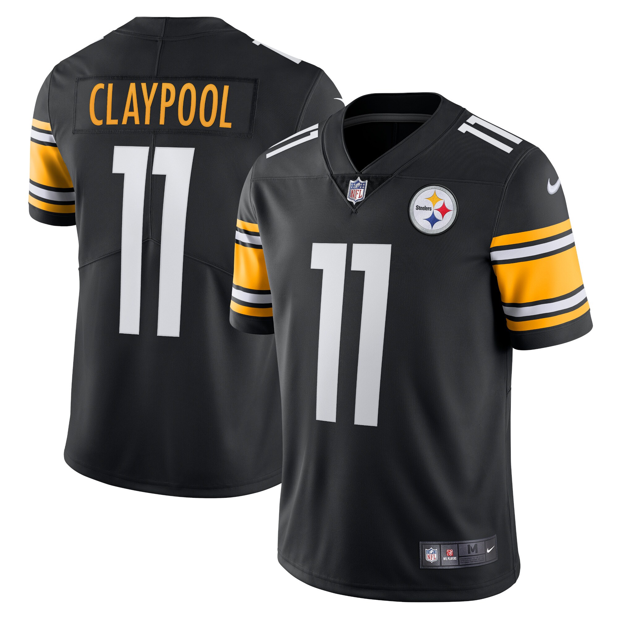 Men's Pittsburgh Steelers Chase Claypool Black Vapor Limited Player Jersey JS1153 nicesnker