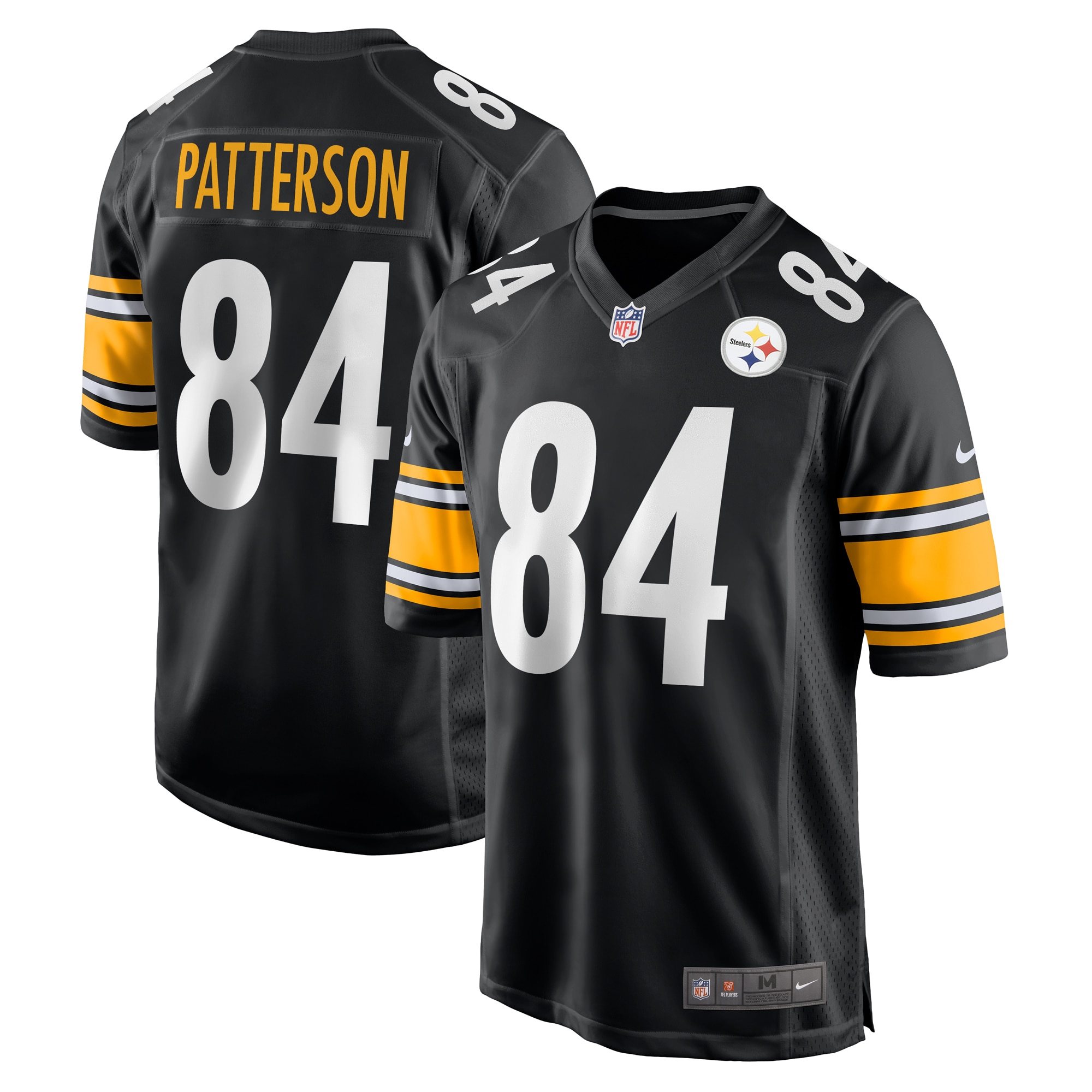 Men's Pittsburgh Steelers Cordarrelle Patterson Black Game Jersey JS9905 nicesnker