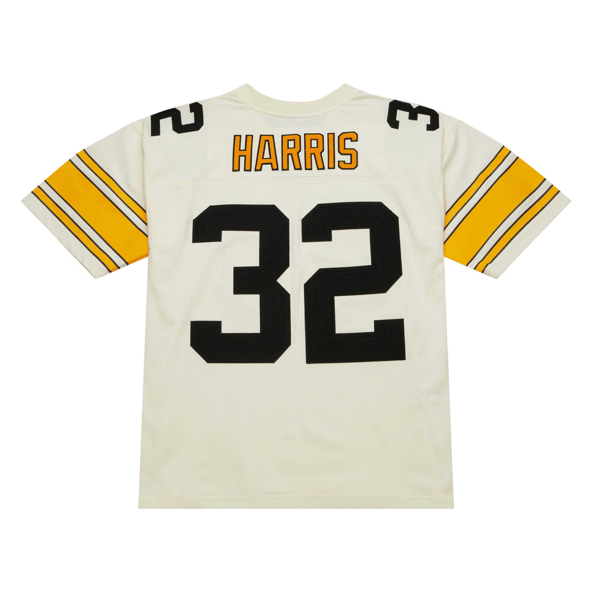 Men's Pittsburgh Steelers Franco Harris Mitchell & Ness Cream Chainstitch Legacy Jersey JS9815 nicesnker - Image 3