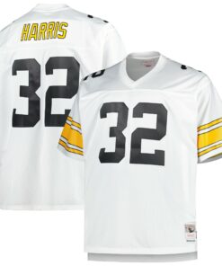 Men's Pittsburgh Steelers Franco Harris Mitchell & Ness White Big & Tall 1976 Retired Player Jersey JS8667 nicesnker