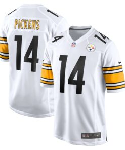 Men's Pittsburgh Steelers George Pickens White Game Player Jersey JS5869 nicesnker